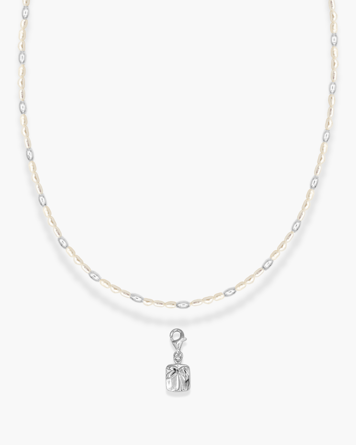 Florida Beach Necklace Charm Silver