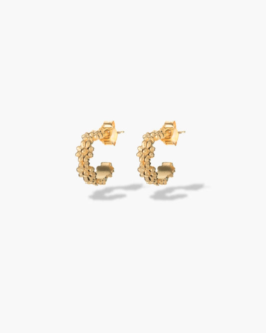Cute A$$ Daisy Hoop Studs S Gold
