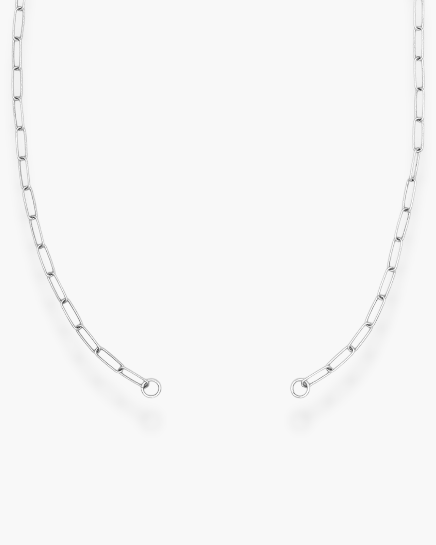 Open Front Necklace Silver