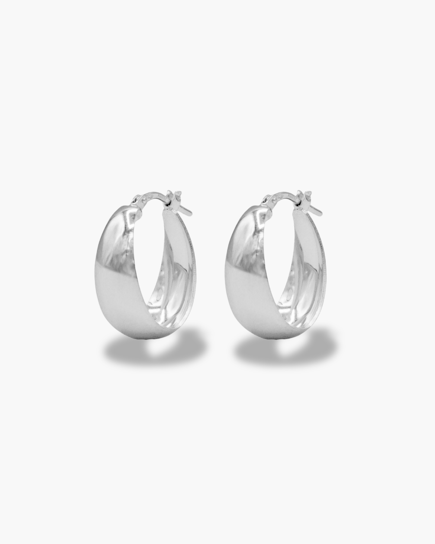 Trianglish Bold Hoops S Silver