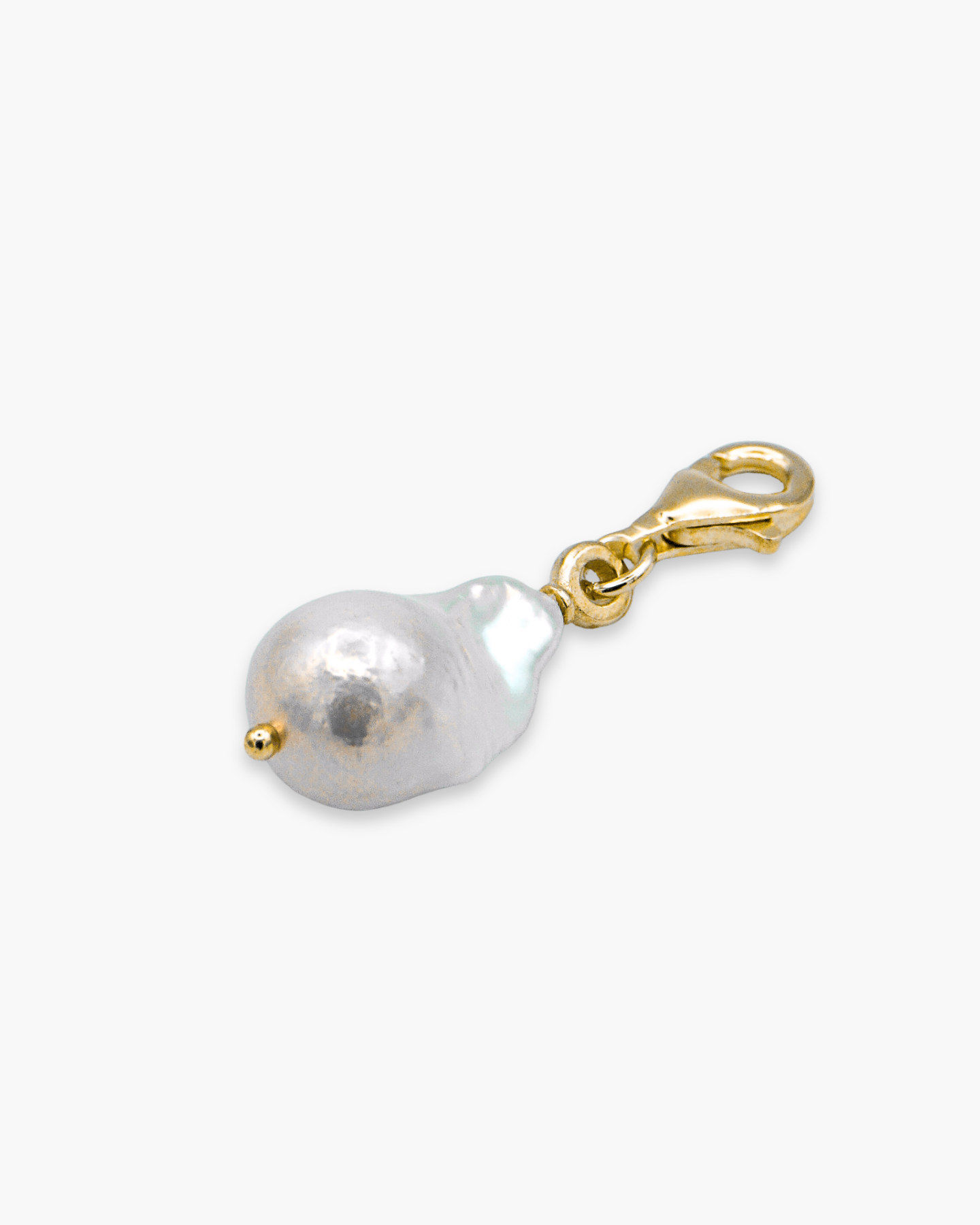 Baby Baroque Pearl Necklace Charm Gold