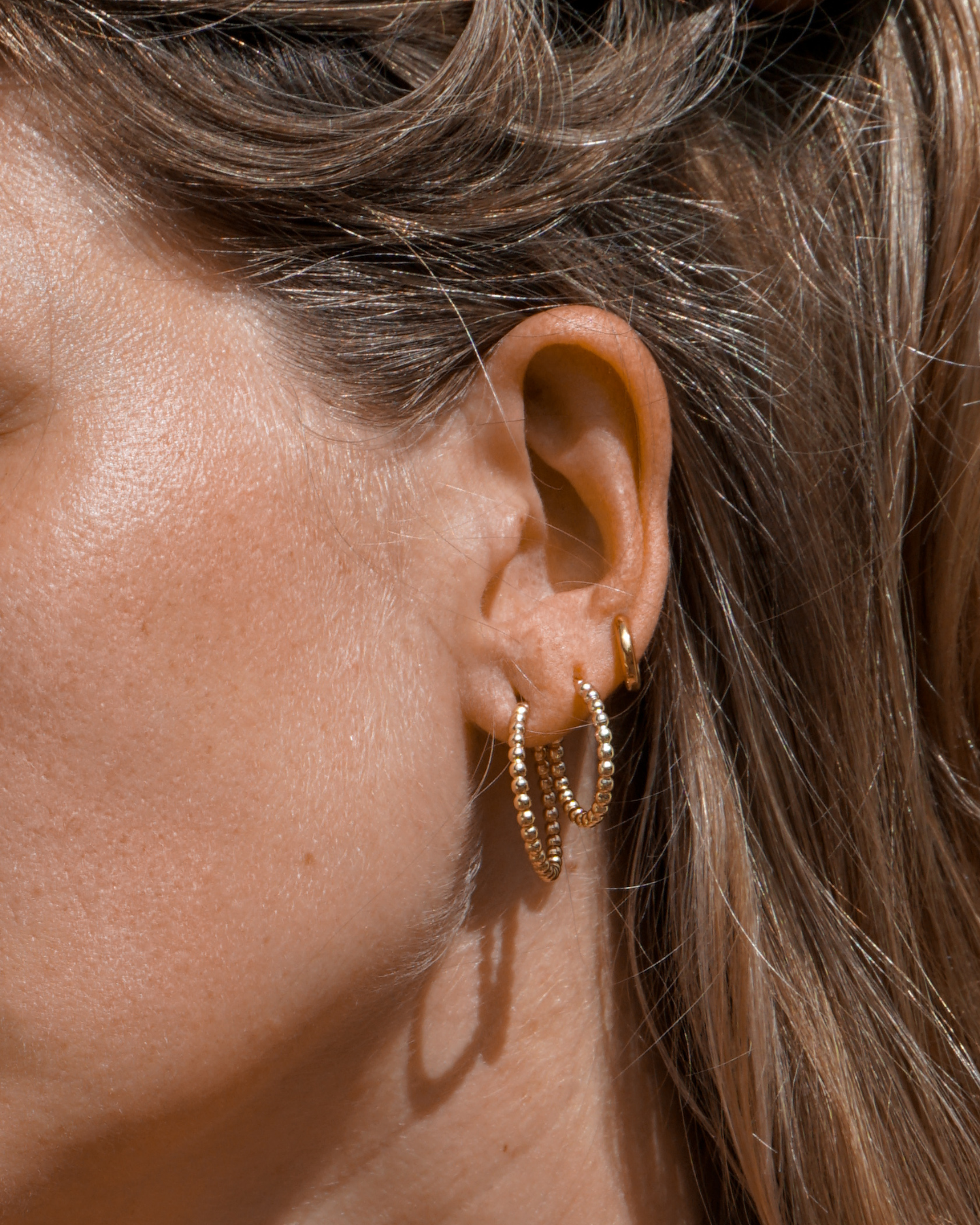 Blubber Hoops M Gold