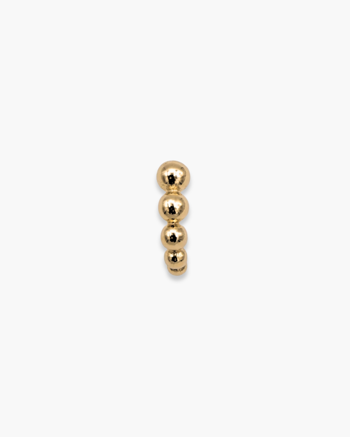 Single Brilliant Beads Ear Stud Gold