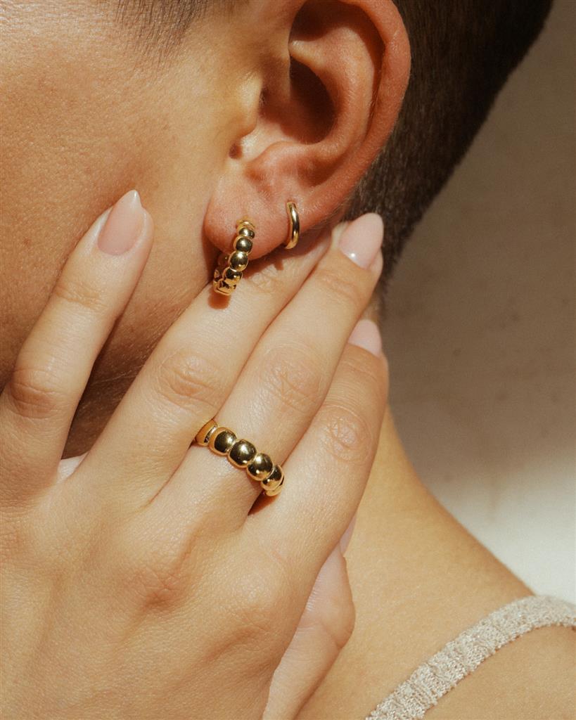 Bubbly Puffin' Ring Gold Vermeil