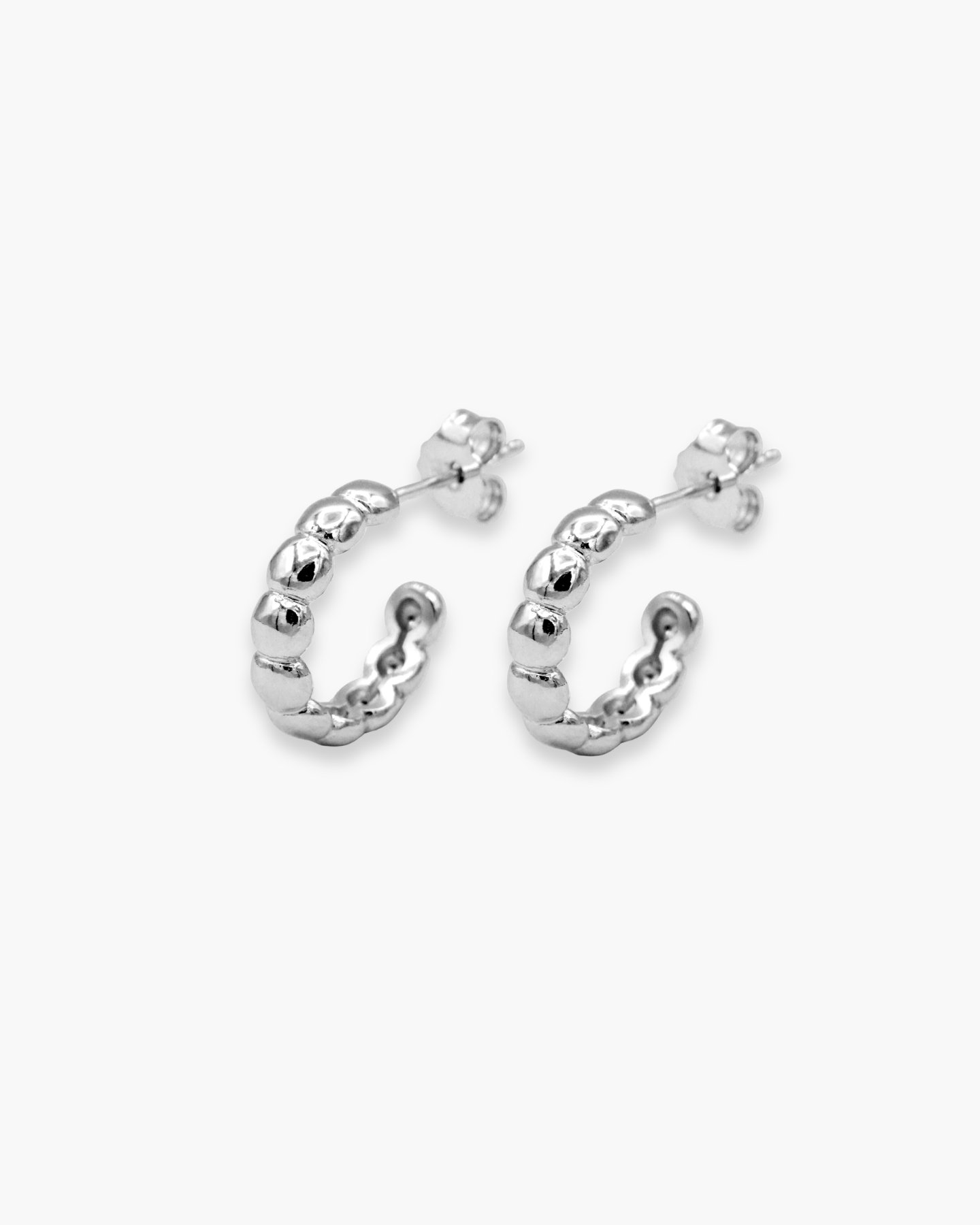 Bubbly Puffin' Earring Studs Silver