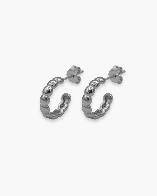 Bubbly Puffin' Earring Studs Silver