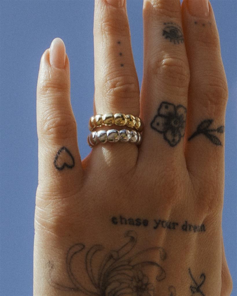 Bubbly Puffin' Ring Gold Vermeil