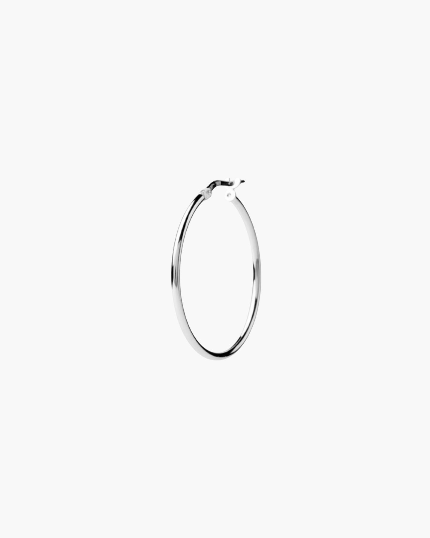Single Evrydy Hoop L Silver