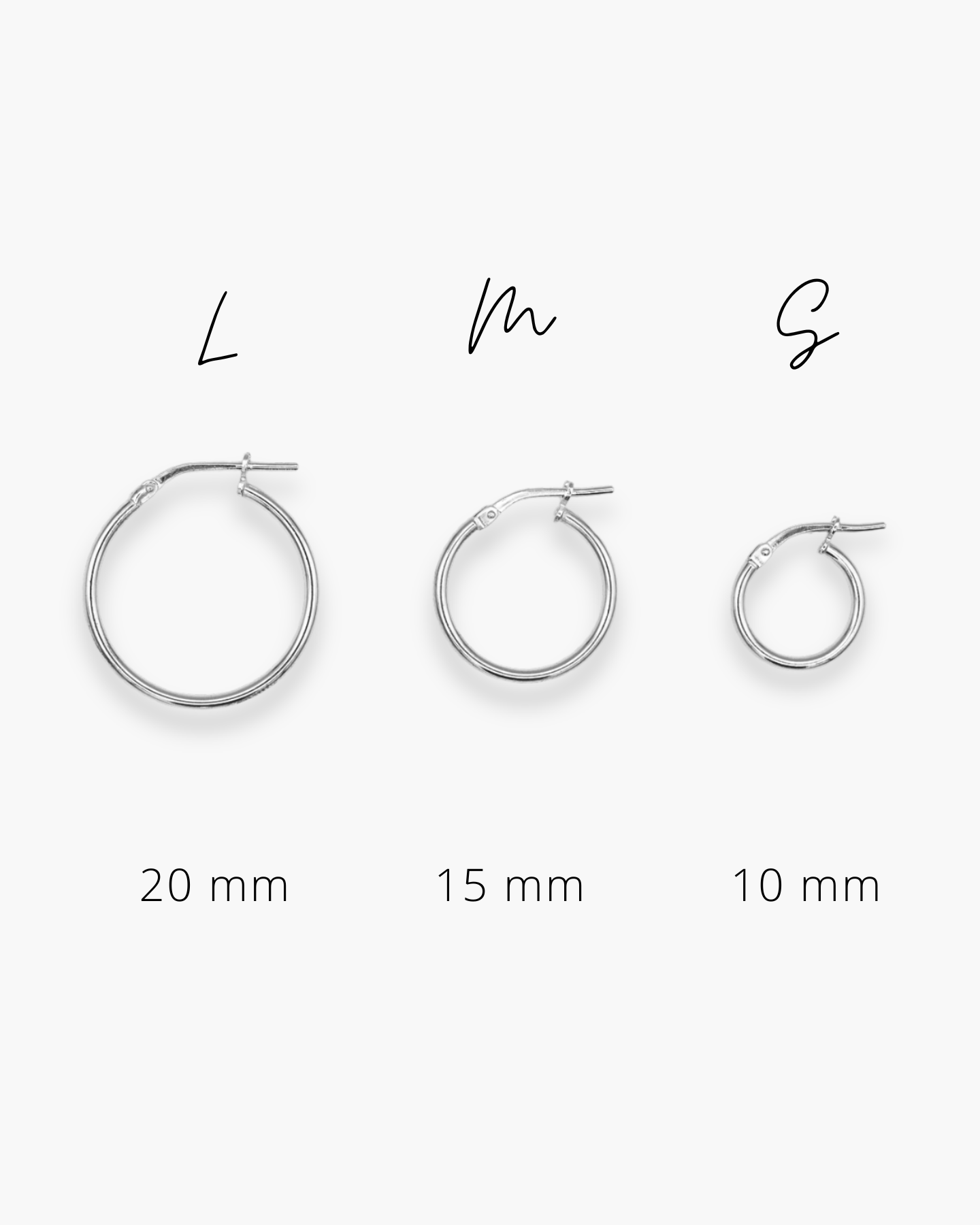 Single Evrydy Hoop L Silver