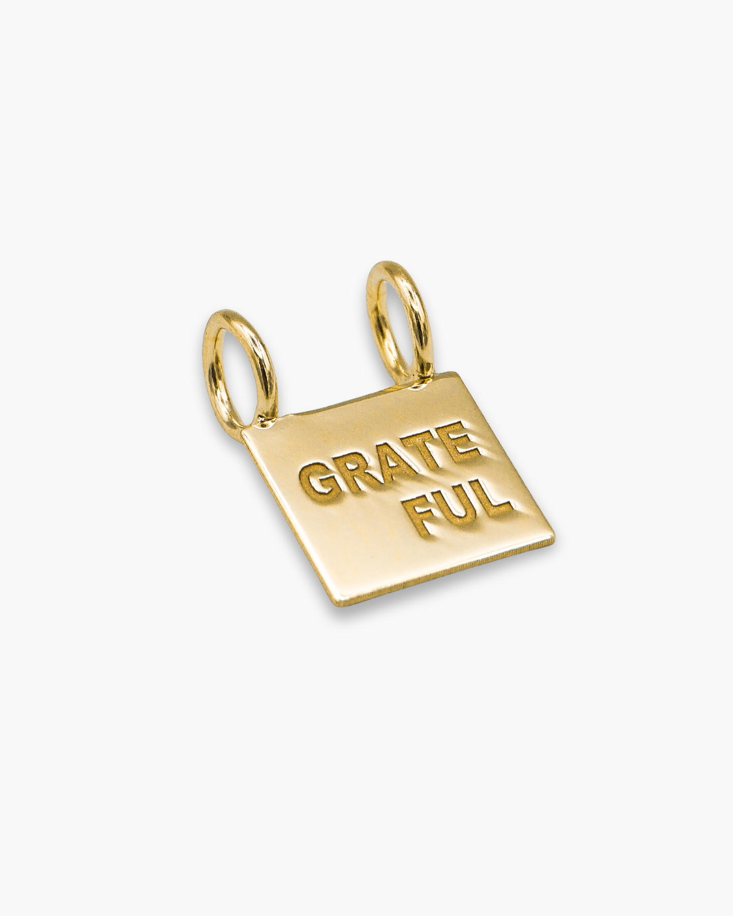 Grateful Necklace Charm Gold