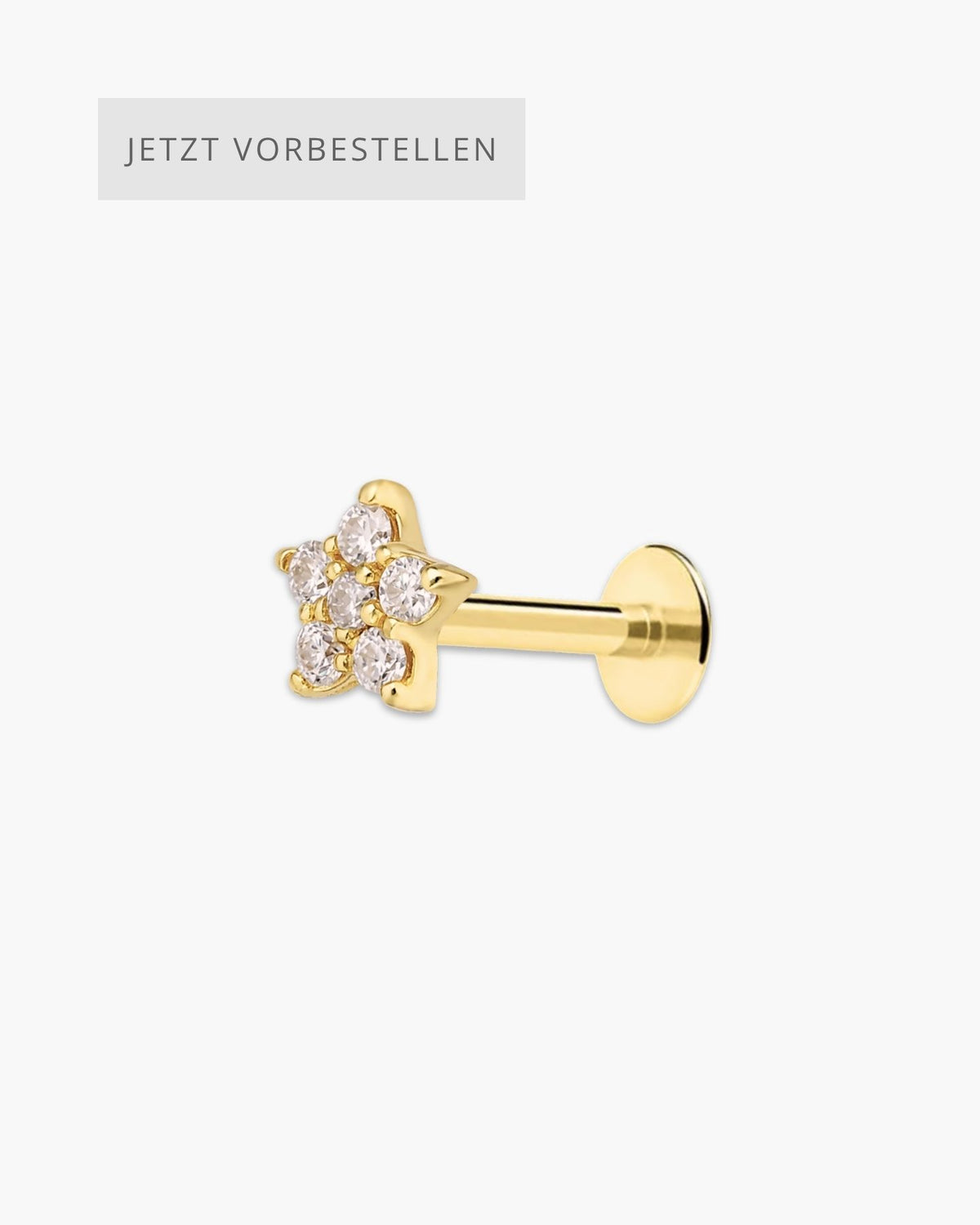 Glitter Blossom Piercing Gold