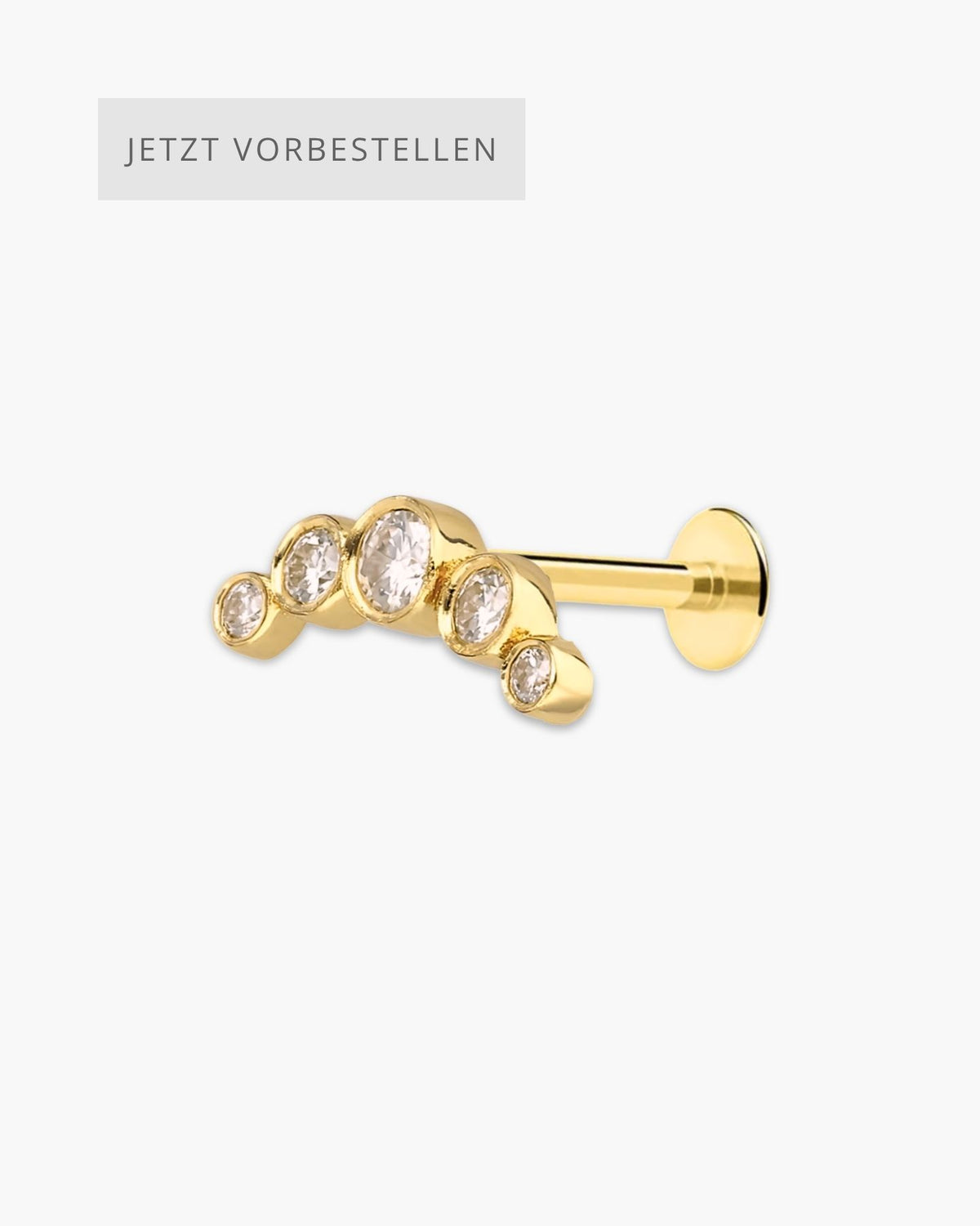 Glitter Bow Piercing Gold