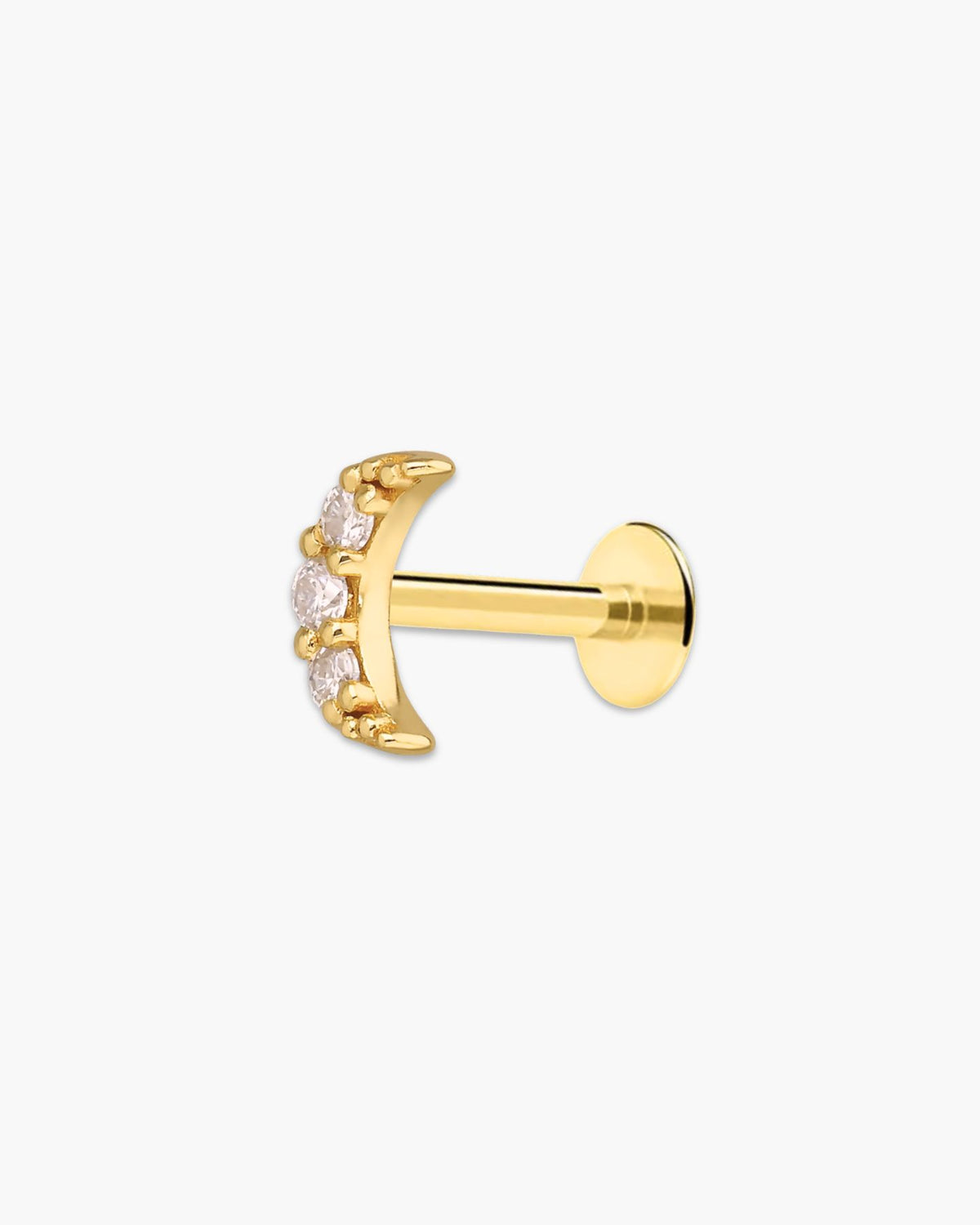Glitter Moon Piercing Gold