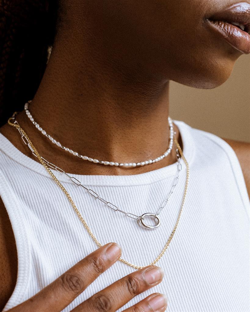 Classy Sweet Pearl Necklace Silver