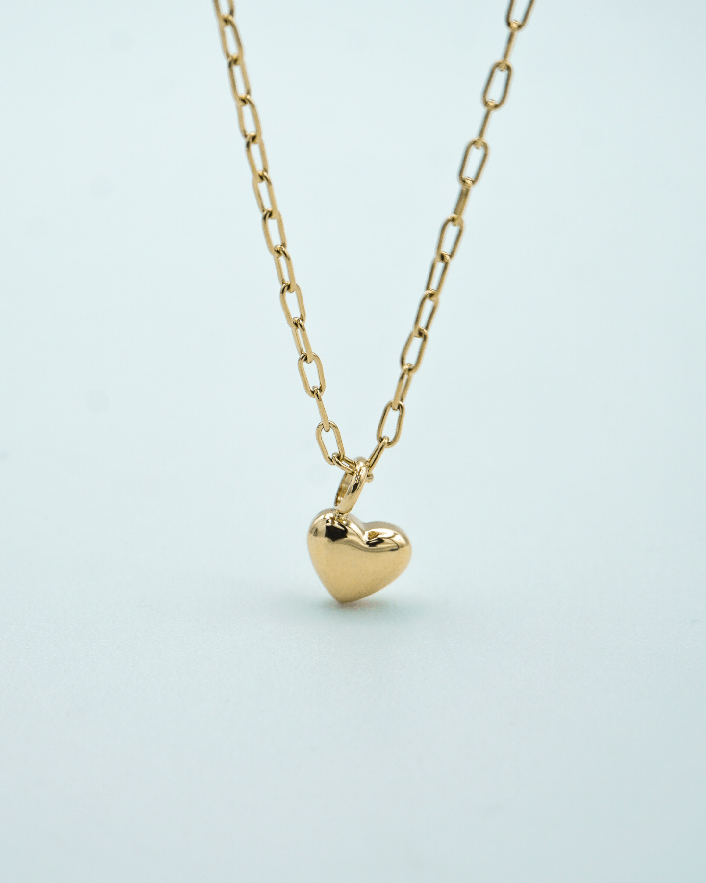 Tiny Puffed Up Letter Charm Gold