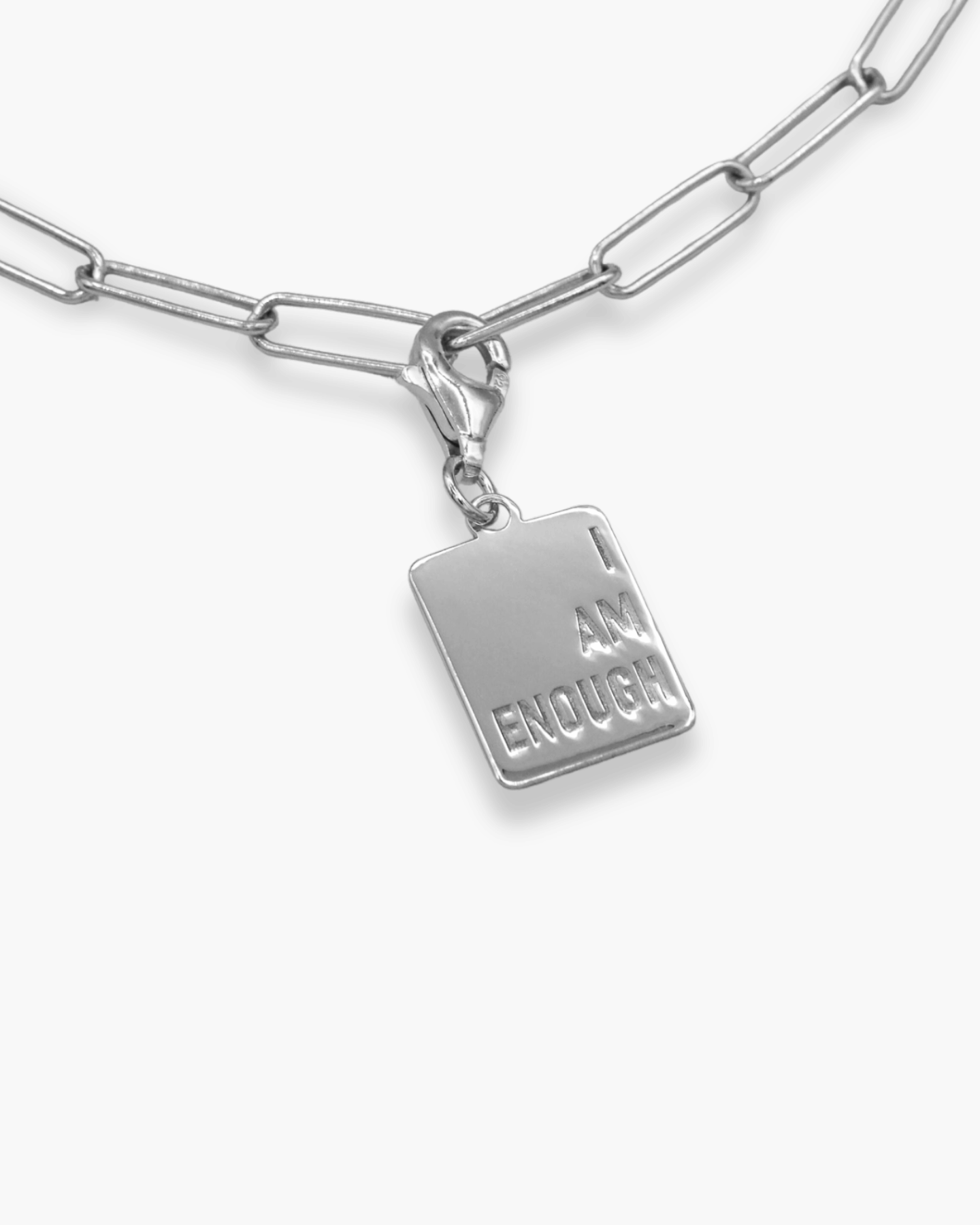 I Am Enough Necklace Silver