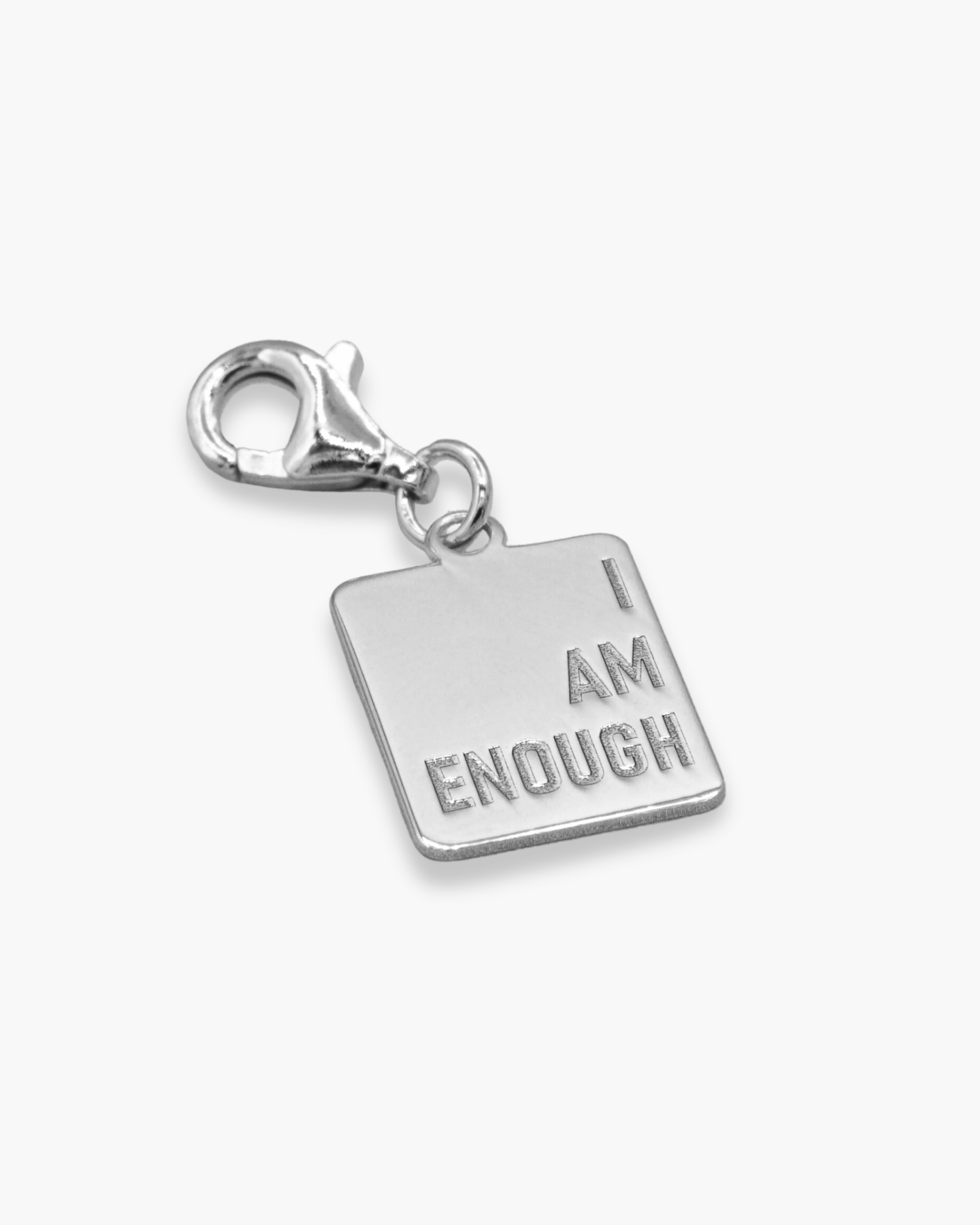 I Am Enough Charm Silver