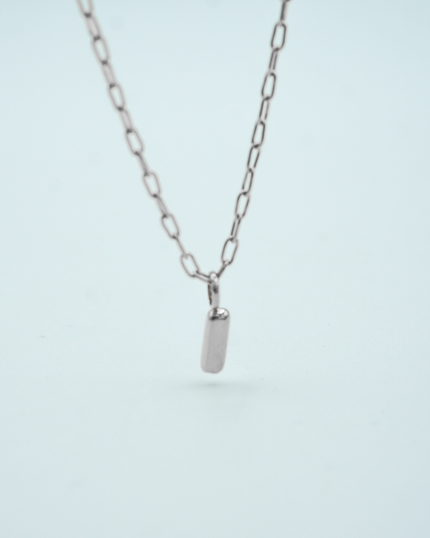 Tiny Puffed Up Letter Charm Silver