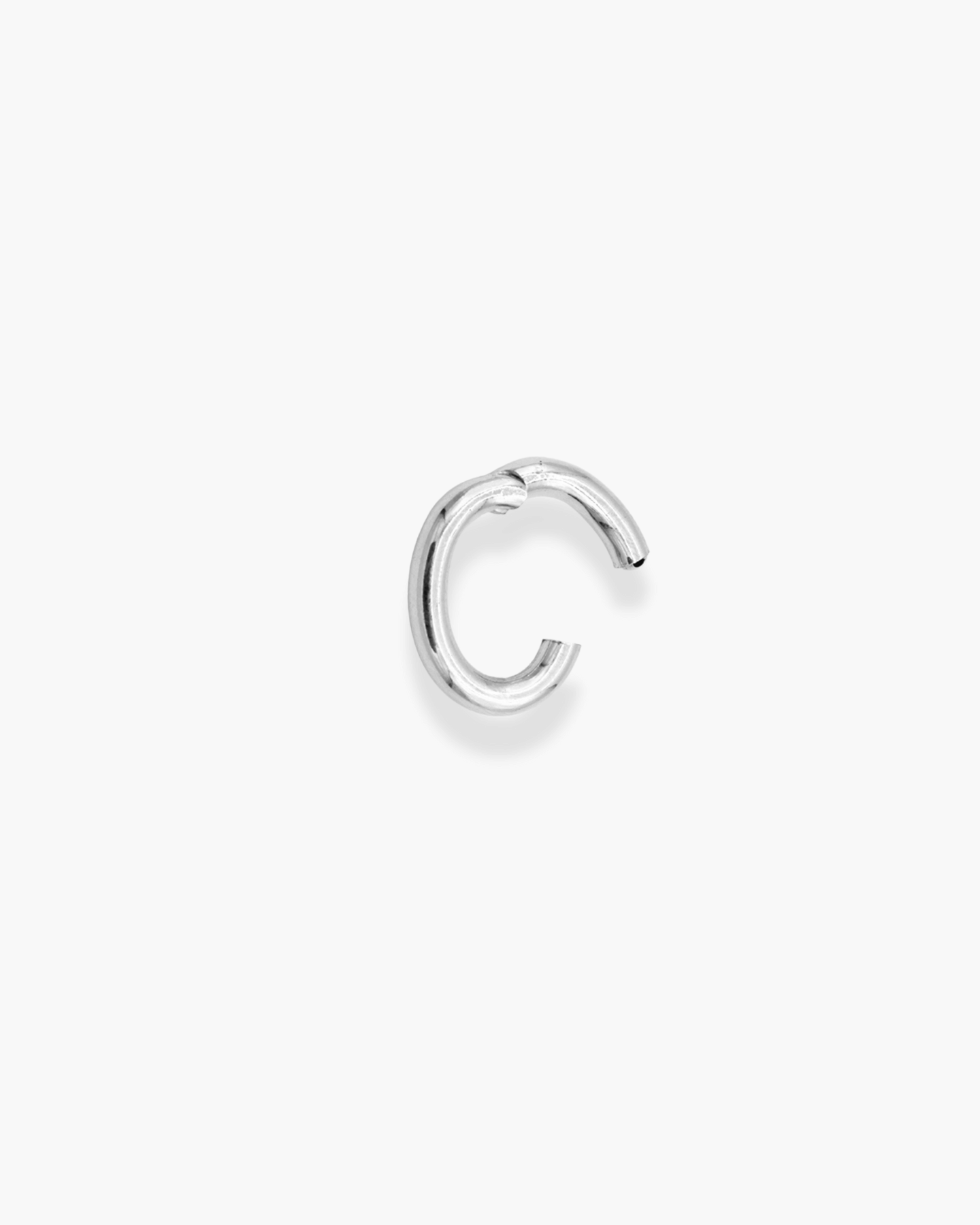 Infinite Oval Clasp Charm Silver