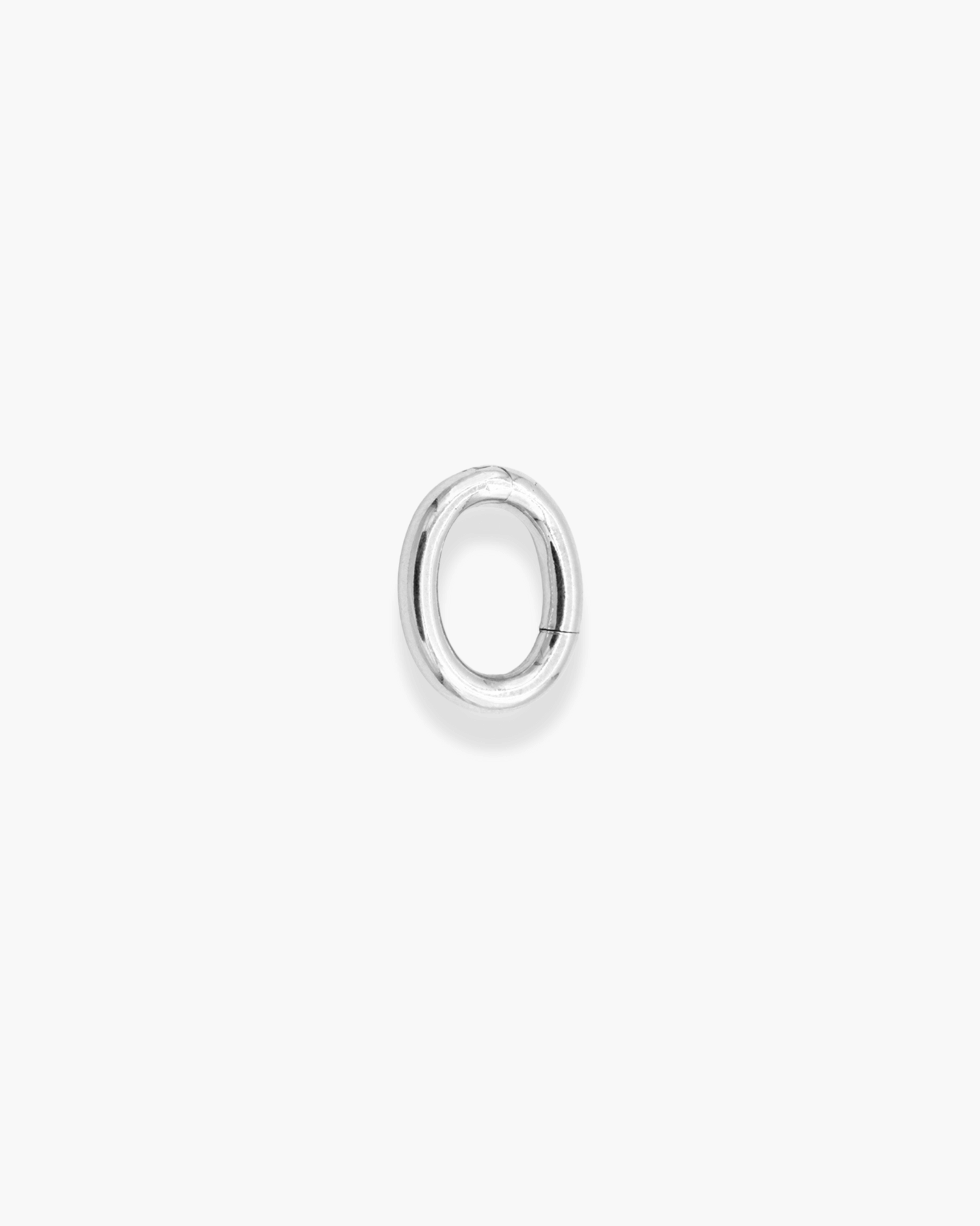 Infinite Oval Clasp Charm Silver