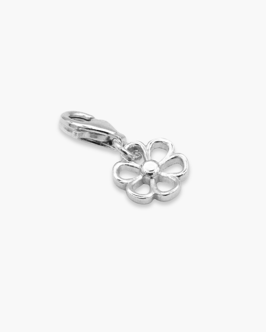 Pretty Blossom Necklace Charm Silver