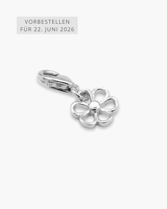 Pretty Blossom Necklace Charm Silver
