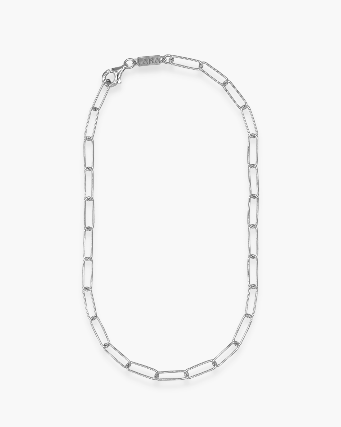 Long Link Anklet Silver