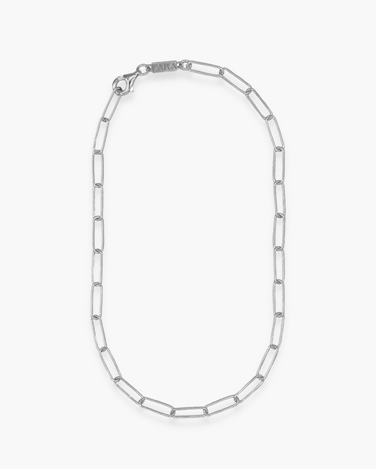 Long Link Anklet Silver