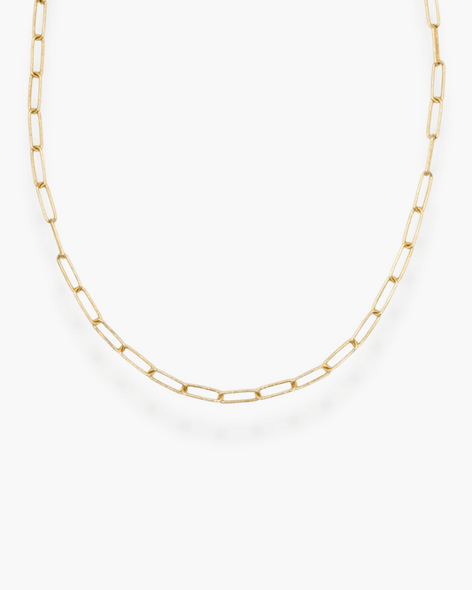 Long Link Necklace Gold