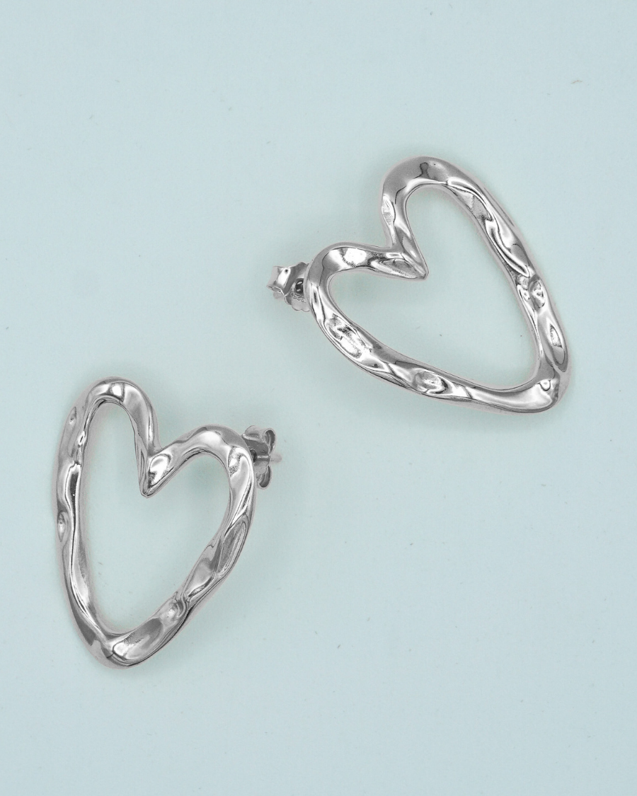 Love Never Dies Ear Studs Silver