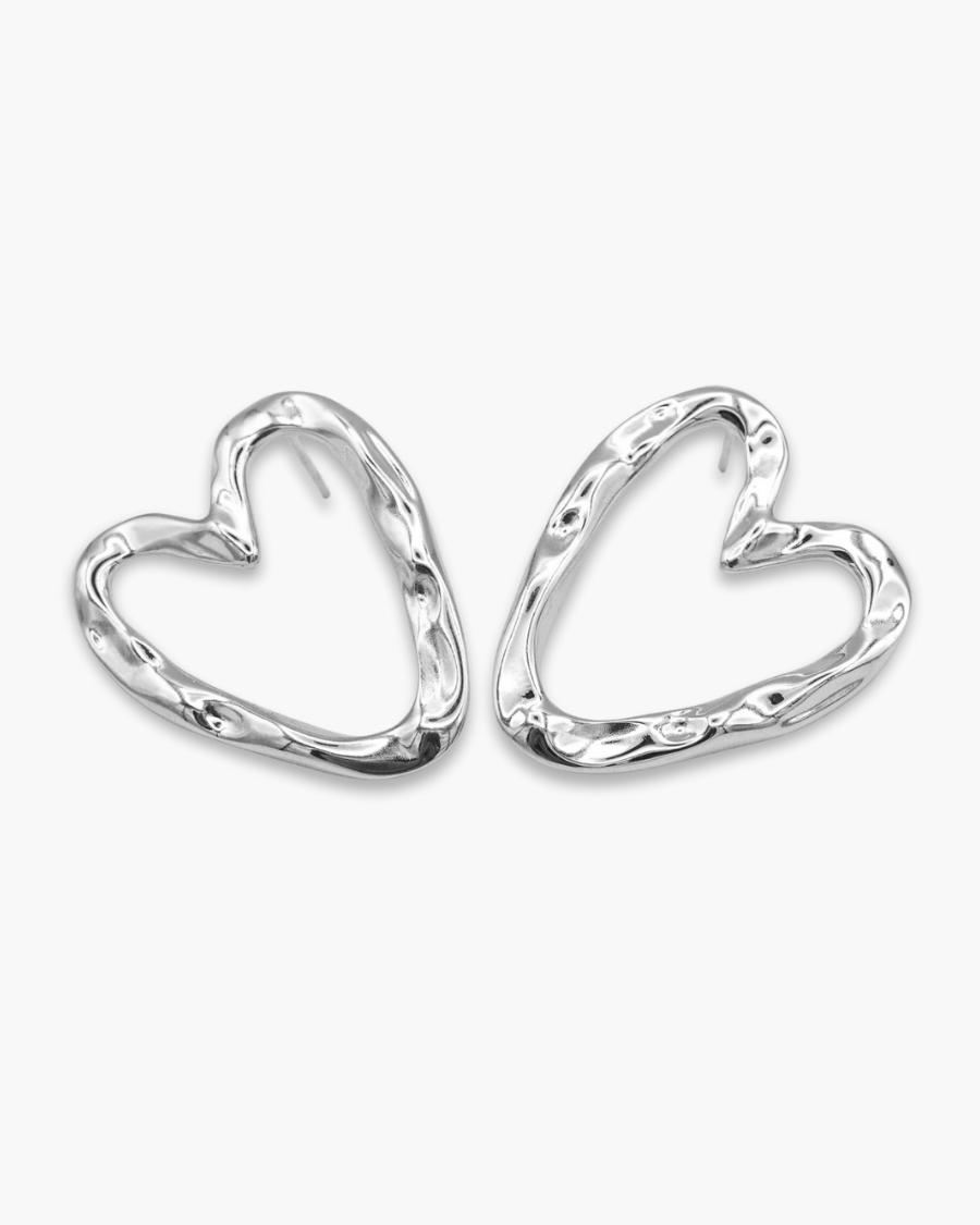 Love Never Dies Ear Studs Silver