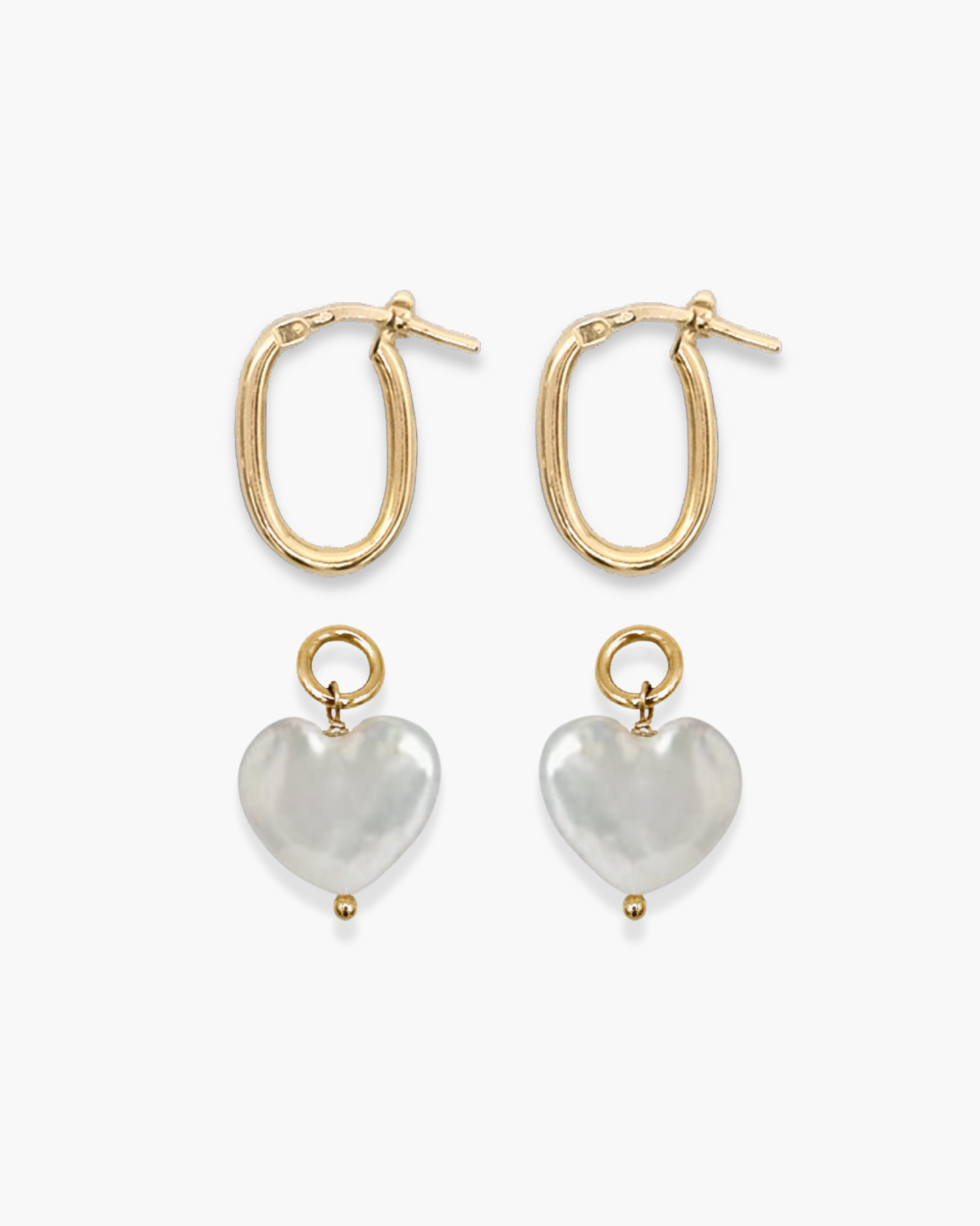 Lovey Dovey Pearl Earrings Gold