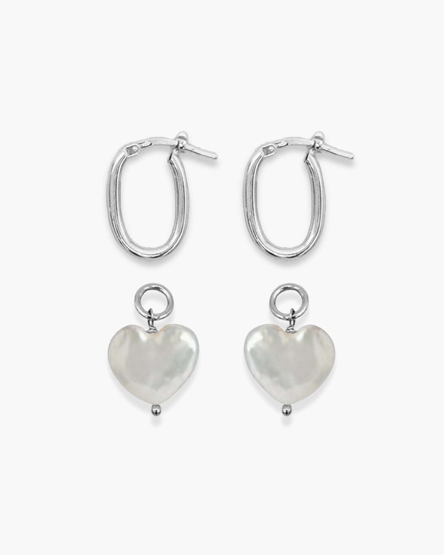 Lovey Dovey Pearl Charm Silver