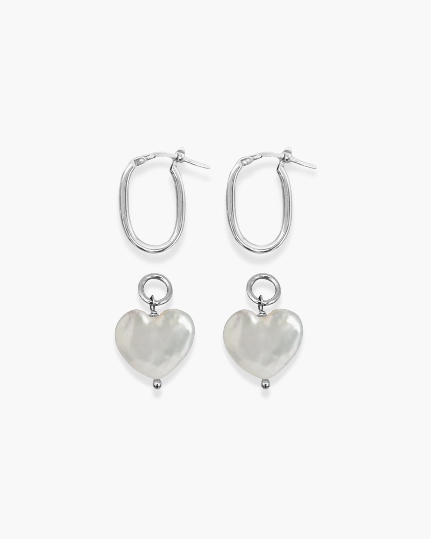 Lovey Dovey Pearl Charm Silver