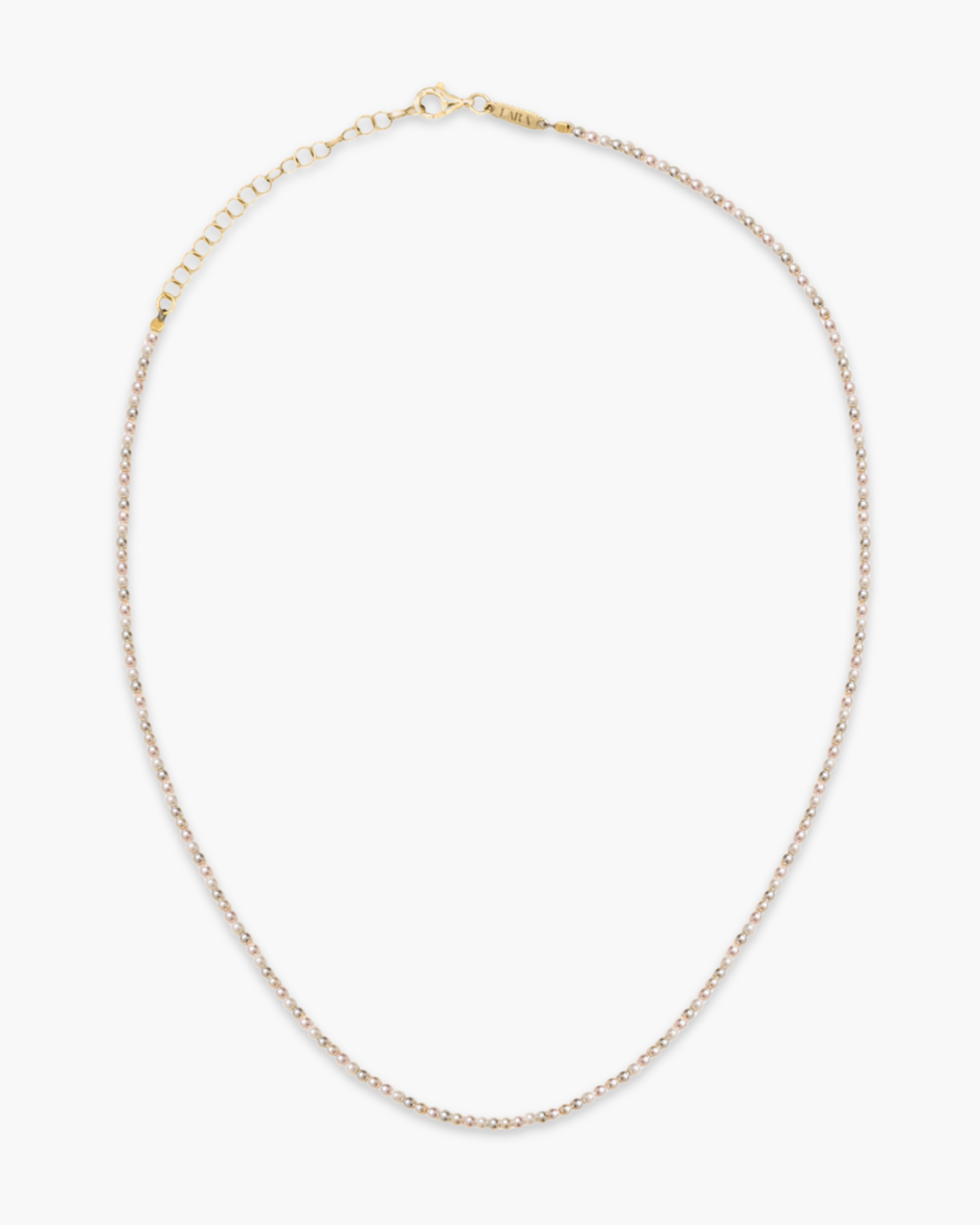 Micro Pearl Necklace Gold
