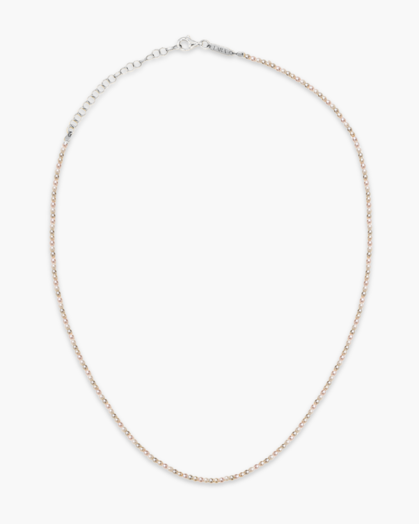 Micro Pearl Necklace Silver