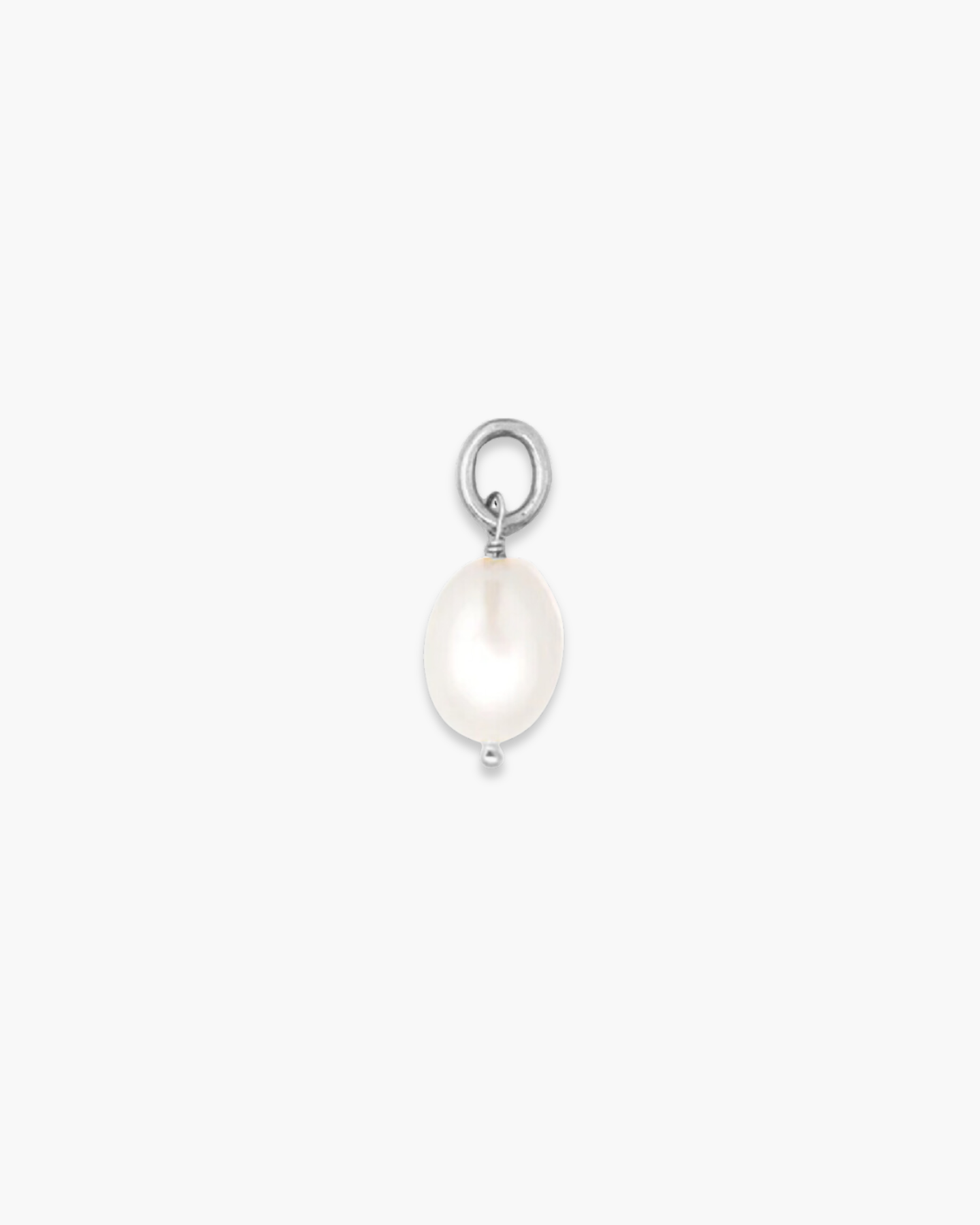 Moonlight Pearl Creolen Charm Silver