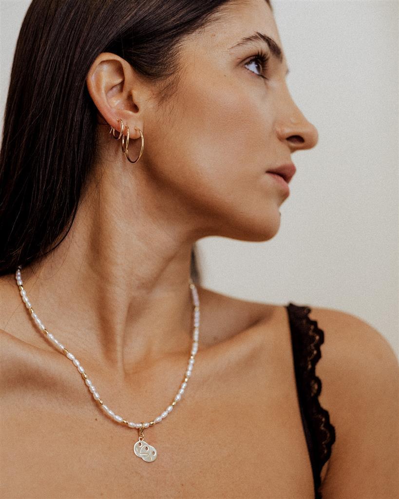 mOOdy Pearl Necklace Silver