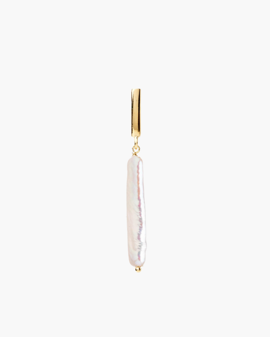 Single Pole Pearl Earring Gold
