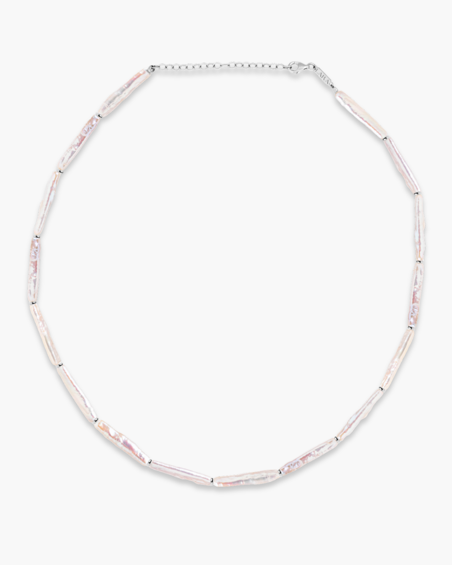Pole Pearl Necklace Silver