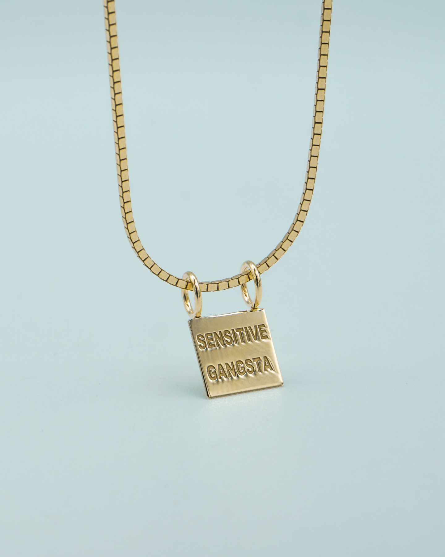 Sensitive Gangsta Necklace Charm Gold