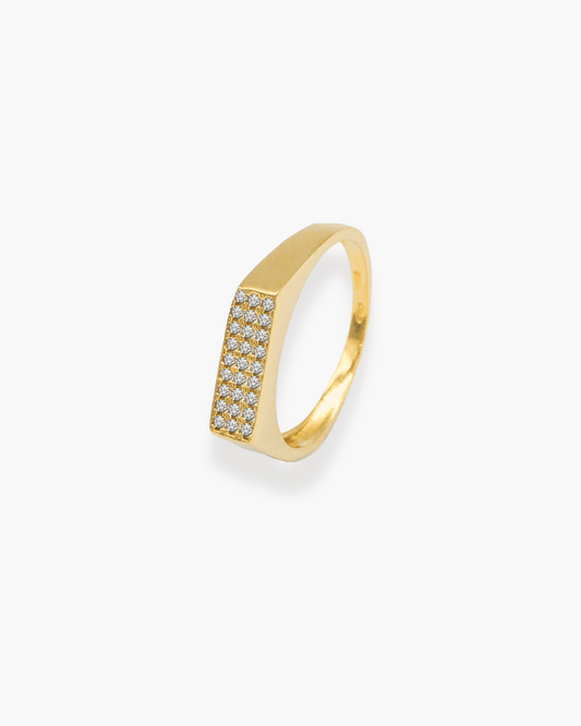 Square Signet Ring Gold