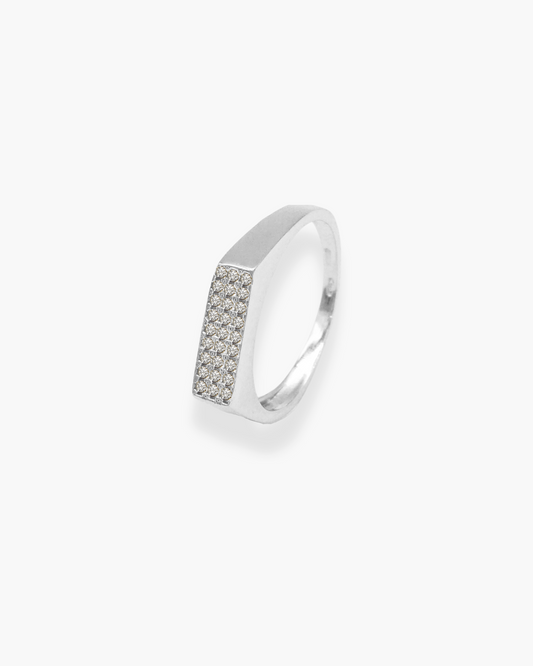 Square Signet Ring Silver