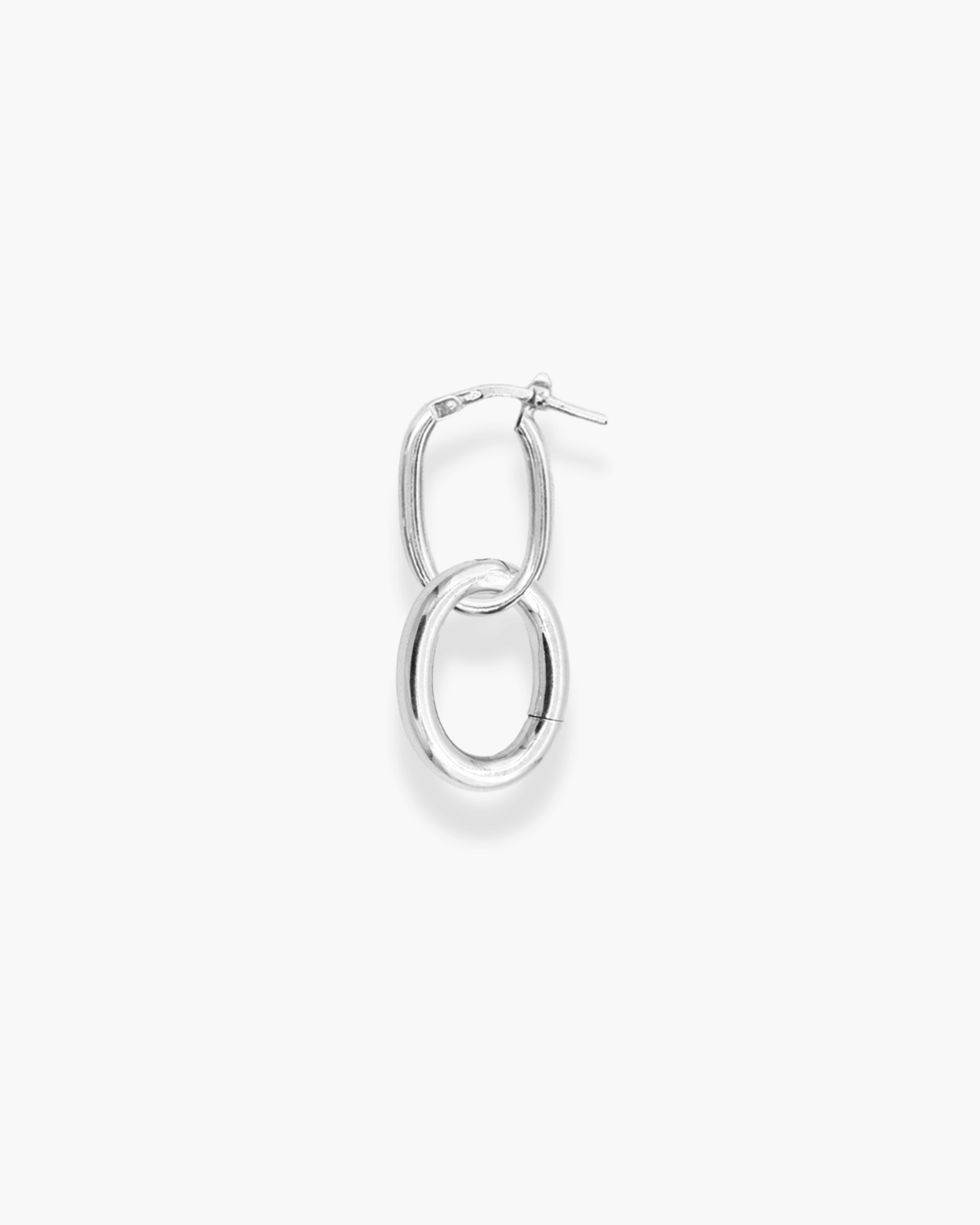Infinite Oval Clasp Charm Silver