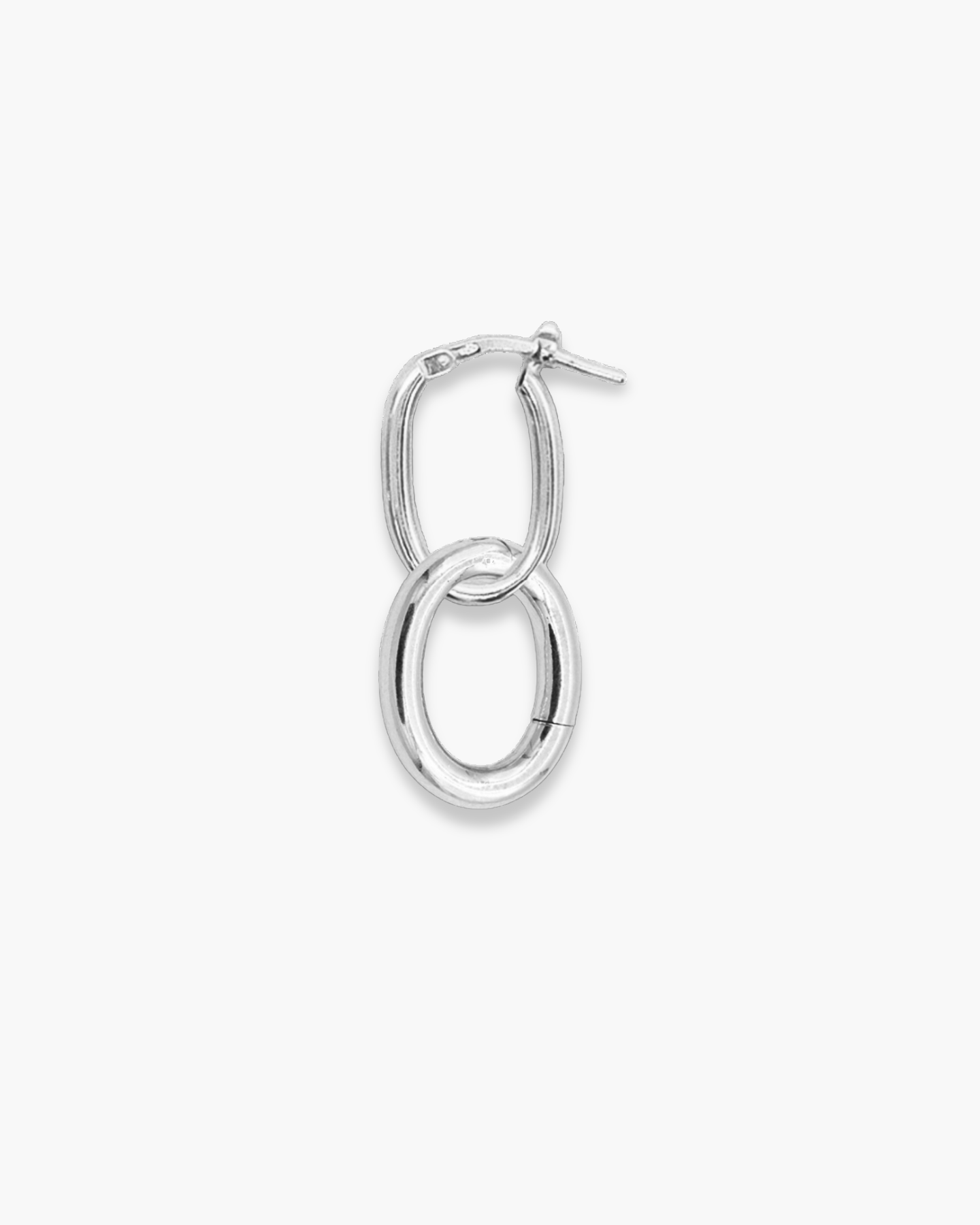 Infinite Oval Clasp Charm Silver