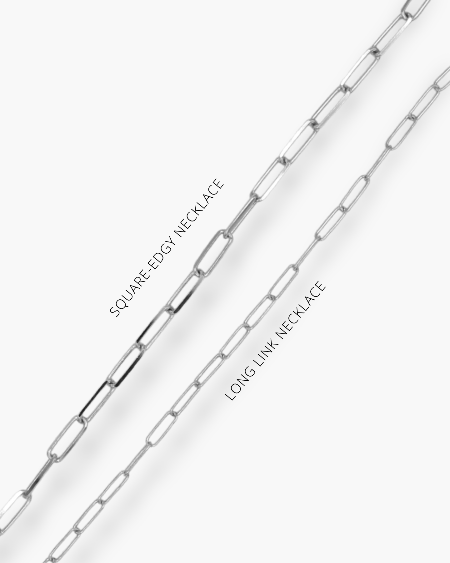 Long Link Necklace Silver