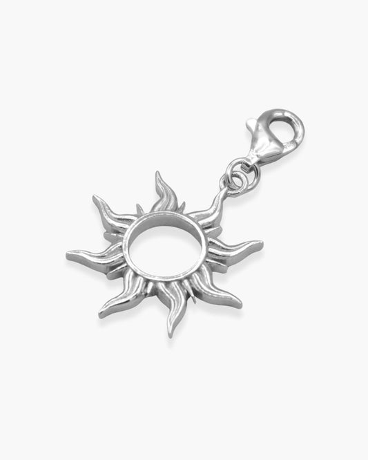 Sunday Sun Necklace Charm Silver