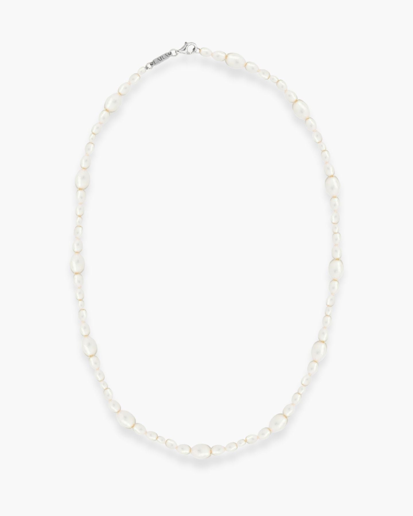 Thru Thick'n'Thin Pearl Necklace Silver