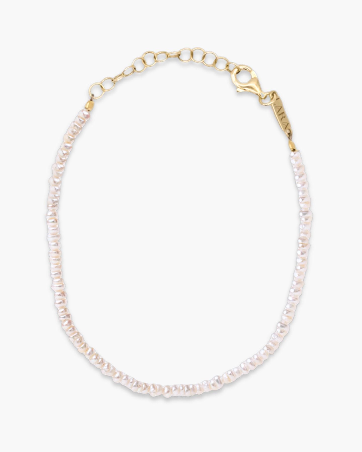 Tiny Freshwater Pearl Bracelet Gold