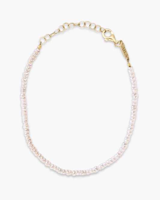 Tiny Freshwater Pearl Bracelet Gold